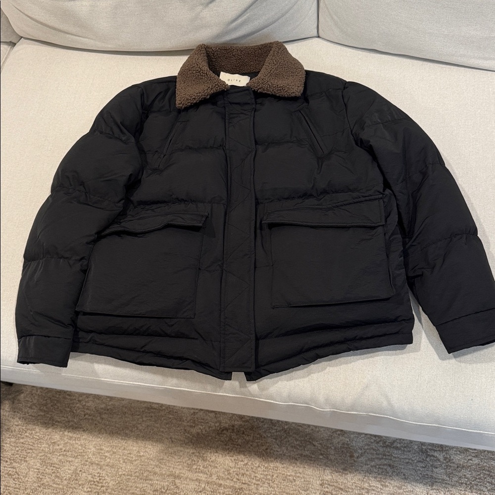 Olive Clothing Jay Faux Shearling Jacket